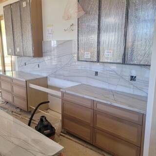 modern kitchen under construction