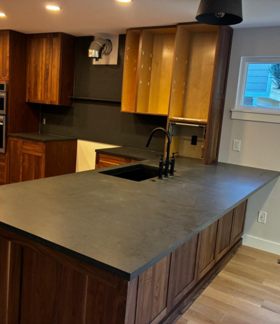 Stormy Black soapstone countertops