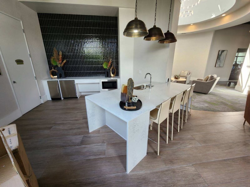 communal kitchen and lounge area